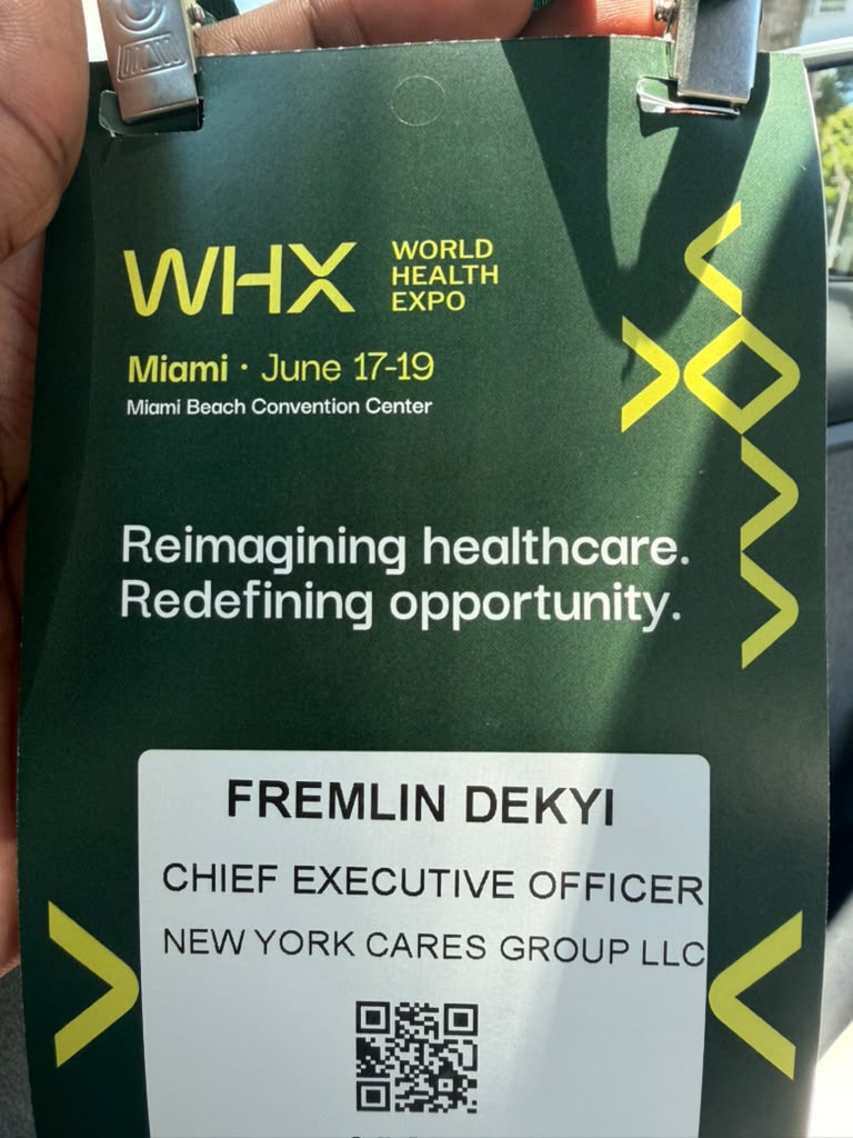 Dr. Fremlin Dekyi attending a healthcare industry event