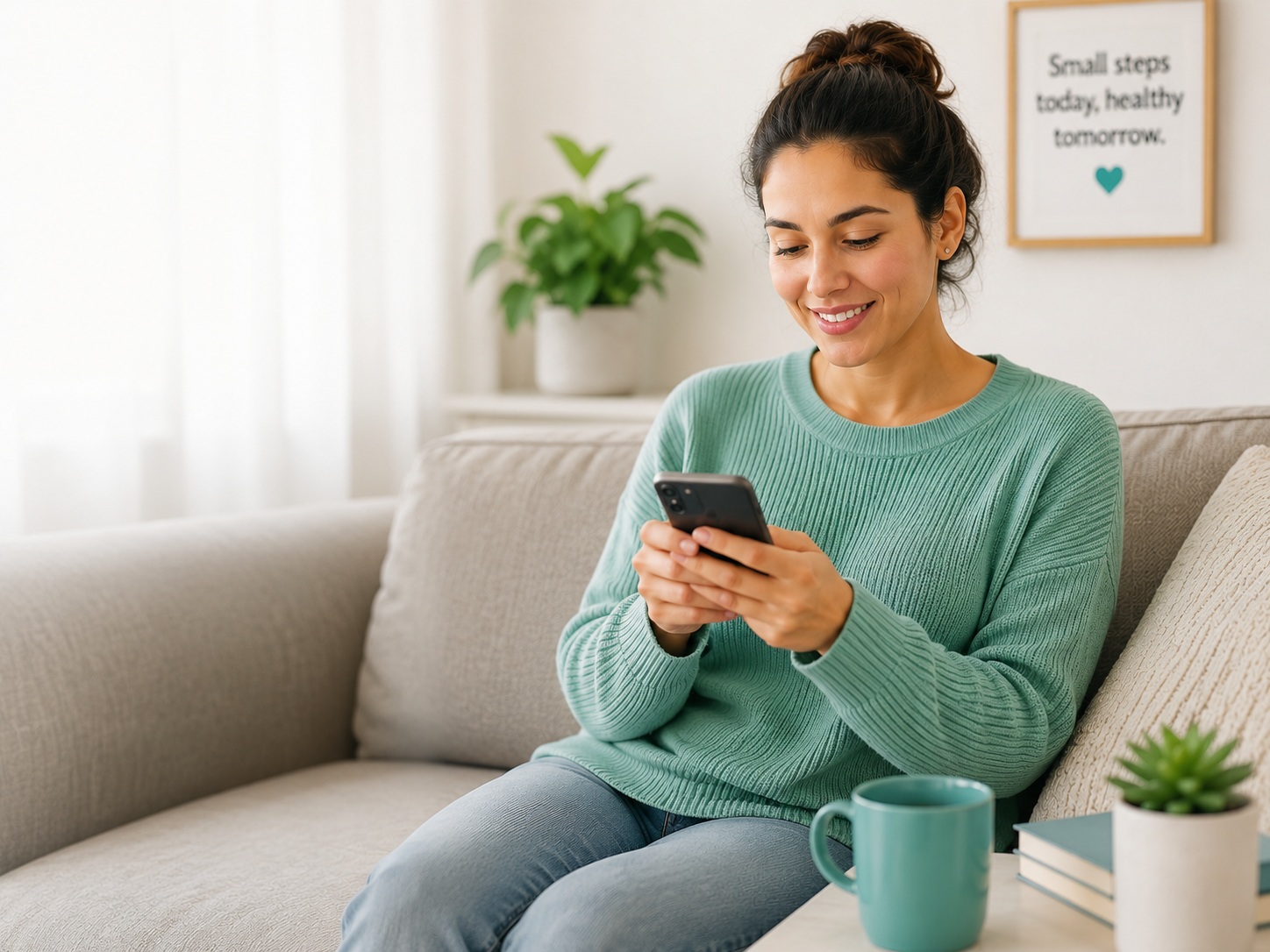 Patient and clinician exploring related telehealth care options