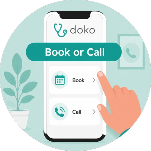 Book or call to start your online visit