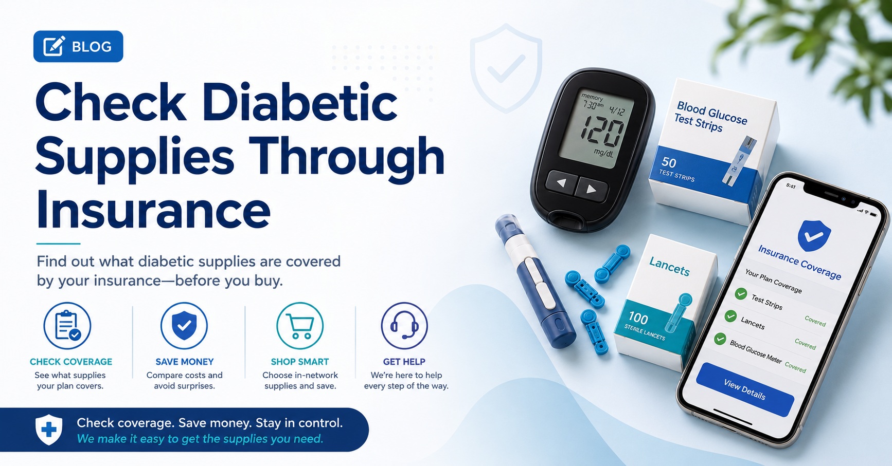 Diabetic supplies through insurance support