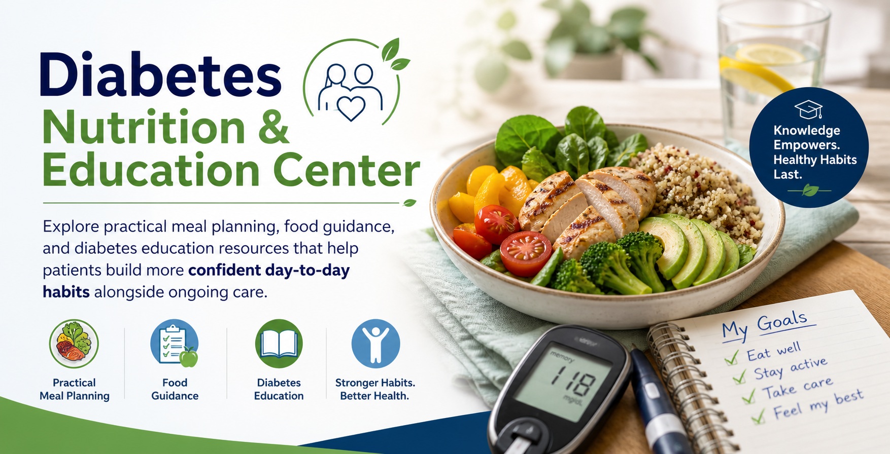 Diabetes education center banner